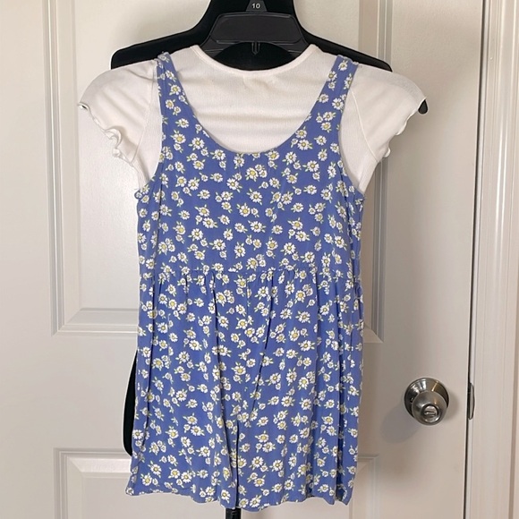 Btween Floral Romper w/White Shirt Size 7 - Picture 2 of 6